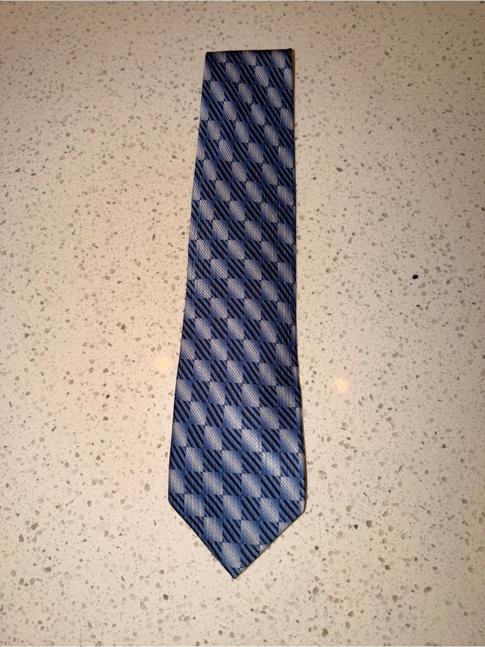 Enrico Capucci Blue Geometric Silk Tie - Picture 3 of 7